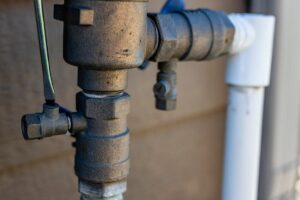 Backflow preventer that needs service from a Houston commercial plumber