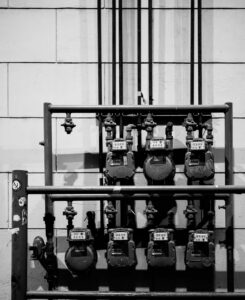 gas pipes in commercial building